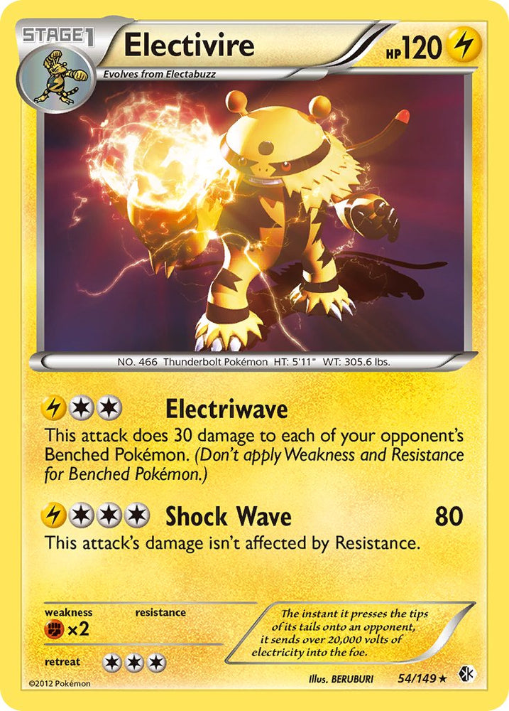 Pokemon | Electivire (54/149) (Theme Deck Exclusive) [Black & White: Boundaries Crossed] | The Nerd Merchant