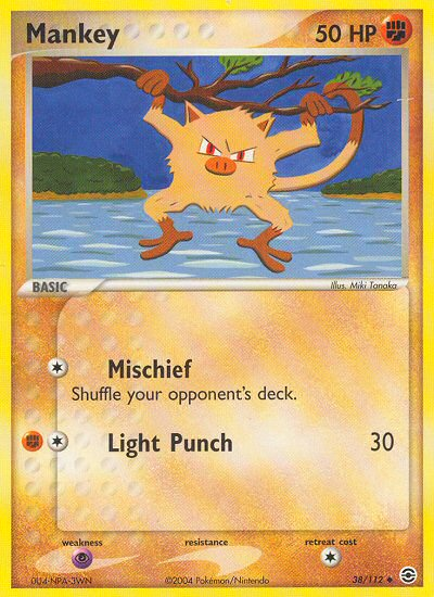 Pokemon | Mankey (38/112) [EX: FireRed & LeafGreen] | The Nerd Merchant