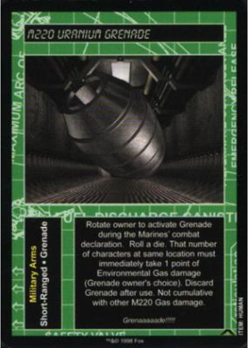 Aliens vs Predator CCG | M220 Uranium Grenade - AVP Resurrection | The Nerd Merchant