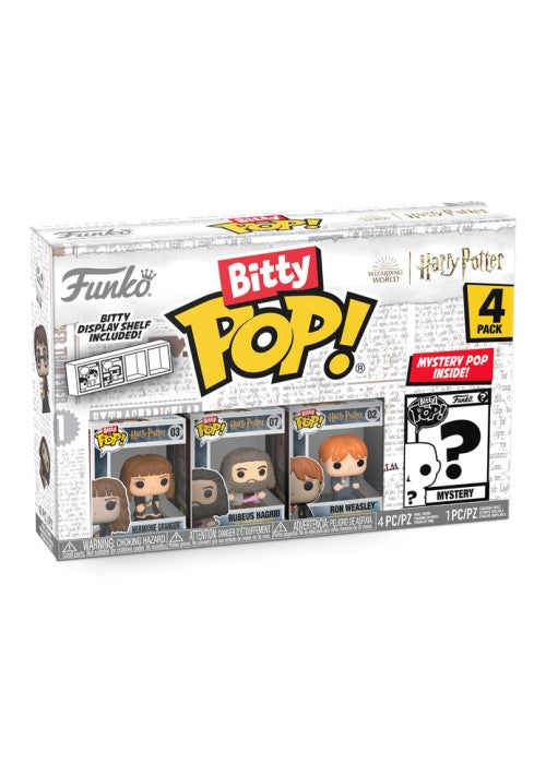 Funko | Bitty Pop - Hermione Granger, Rubeus Hagrid, Ron Weasley - Harry Potter 4-Pack | The Nerd Merchant