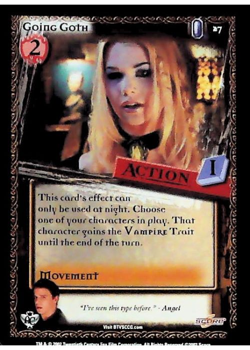 Buffy CCG | Going Goth - Angel's Curse Unl 27/125 | The Nerd Merchant