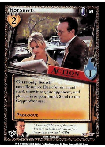 Buffy CCG | Hot Sheets - Angel's Curse Unl 28/125 | The Nerd Merchant