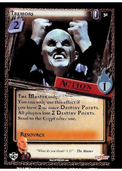 Buffy CCG | Tremors - Angel's Curse Unl 31/125 | The Nerd Merchant