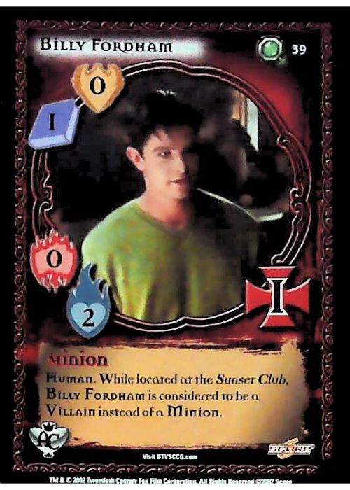 Buffy CCG | Billy Fordham - Angel's Curse Unl 39/125 | The Nerd Merchant