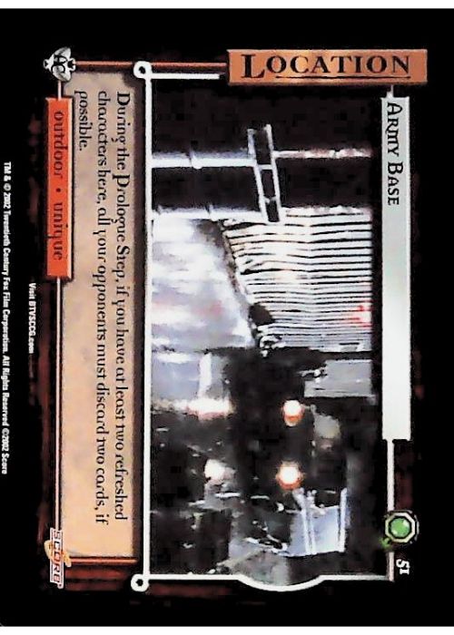 Buffy CCG | Army Base - Angel's Curse Unl 51/125 | The Nerd Merchant