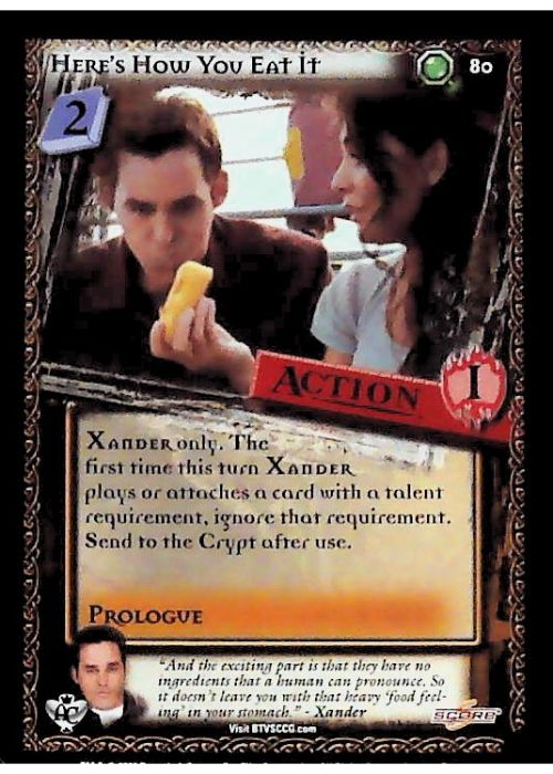 Buffy CCG | Here's How You Eat It - Angel's Curse Unl 80/125 | The Nerd Merchant