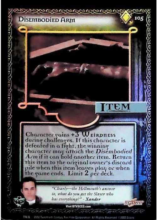 Buffy CCG | Disembodied Arm (Foil) - Angel's Curse Unl 105/125 | The Nerd Merchant