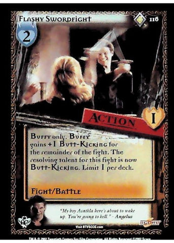 Buffy CCG | Flashy Swordfight - Angel's Curse Unl 116/125 | The Nerd Merchant