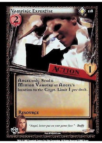 Buffy CCG | Vampiric Expertise - Angel's Curse Unl 118/125 | The Nerd Merchant