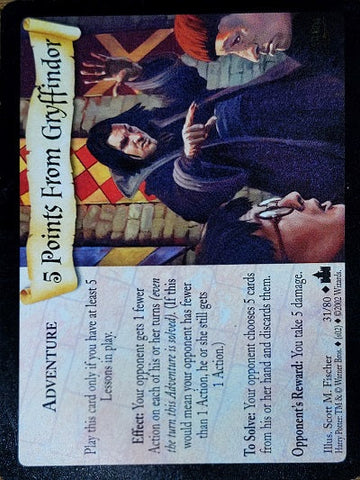 Harry Potter TCG | 5 Points from Gryffindor (Promo) - Adventures at Hogwarts #31/80 | The Nerd Merchant