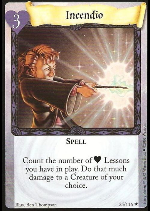 harry potter mtg cards Harry Potter TCG | Incendio - Base Set #25/116