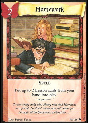 Harry Potter TCG | Homework - Base Set #90/116 | The Nerd Merchant