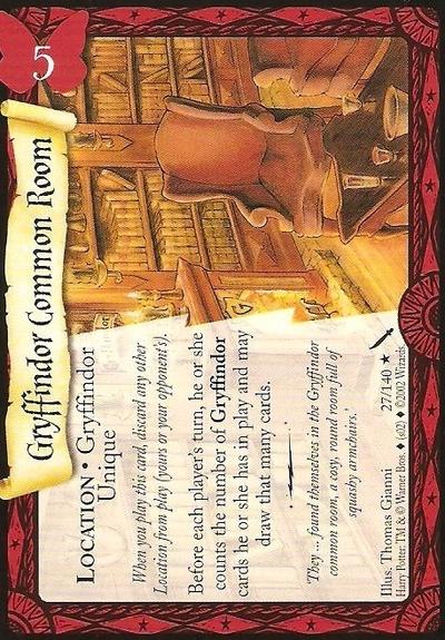Harry Potter TCG | Gryffindor Common Room - Chamber of Secrets #27/140 | The Nerd Merchant