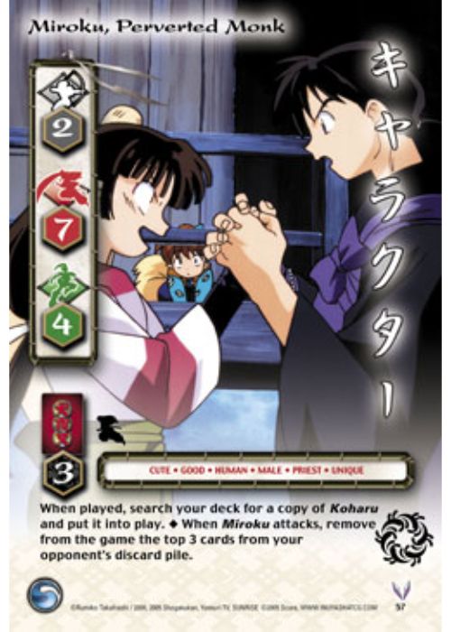 InuYasha TCG | Miroku, Perverted Monk - Jaki #57 | The Nerd Merchant