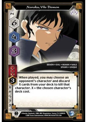 InuYasha TCG | Naraku Vile Demon (Foil)  - Keshin #P4 | The Nerd Merchat