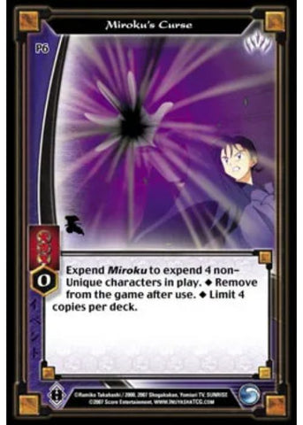 InuYasha TCG | Miroku's Curse (Foil)  - Keshin #P6 | The Nerd Merchat