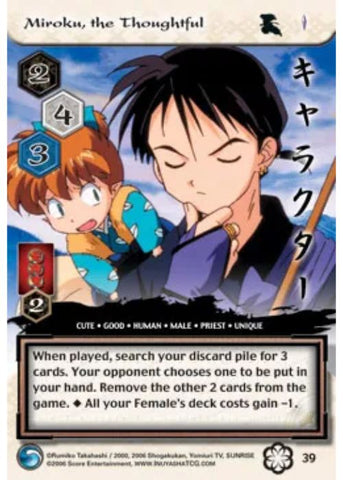 InuYasha TCG | Miroku The Thoughful - Saisei #39 | The Nerd Merchant