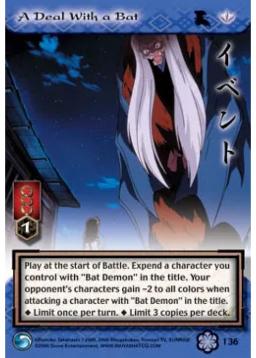 InuYasha TCG | A Deal With a Bat (Foil)  - Saisei #136 | The Nerd Merchant