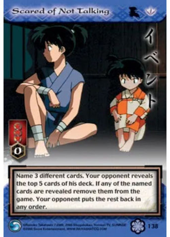 InuYasha TCG | Scared of Not Talking (Foil)  - Saisei #138 | The Nerd Merchant