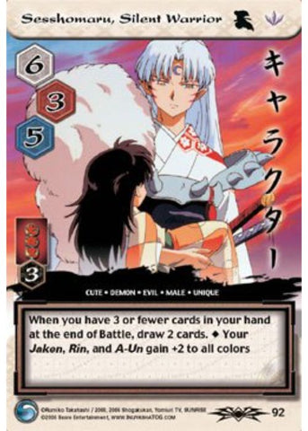 InuYasha TCG | Sesshomaru, Silent Warrior (Foil) - Shimei #92 | The Nerd Merchant