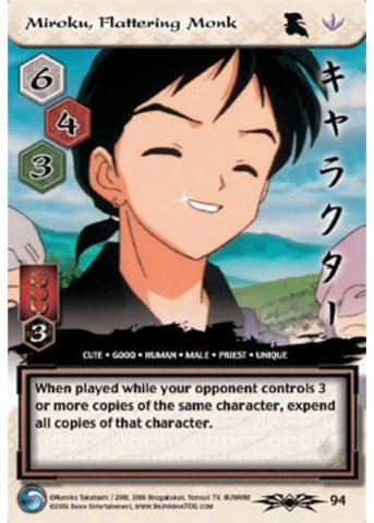 InuYasha TCG | Miroku, Flattering Monk (Foil) - Shimei #94 | The Nerd Merchant