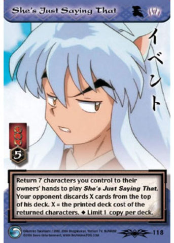 InuYasha TCG | She's Just Saying That (Foil) - Shimei #118 | The Nerd Merchant