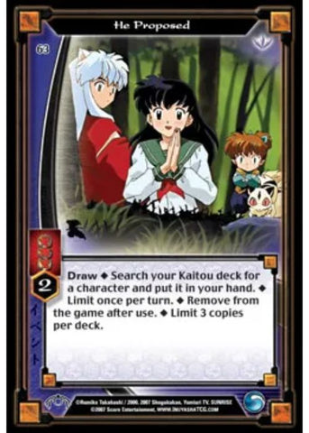 InuYasha TCG | He Proposed (Foil)  - Tensei #63 | The Nerd Merchant