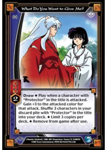 InuYasha TCG | What Do You Want to Give Me? (Foil)  - Tensei #64 | The Nerd Merchant