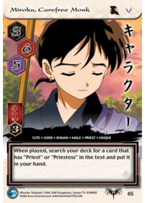 InuYasha TCG | Miroku, Carefree Monk - Tousou #65 | The Nerd Merchant