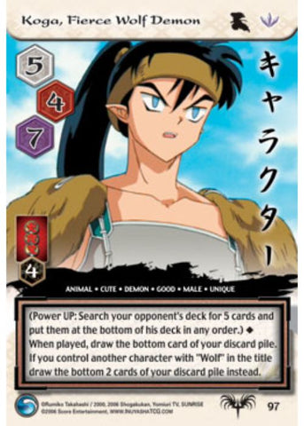 InuYasha TCG | Koga, Fierce Wolf Demon (Foil) - Tousou #97 | The Nerd Merchant