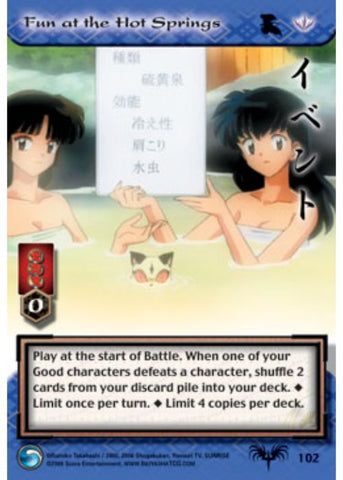 InuYasha TCG | Fun at the Hot Springs (Foil) - Tousou #102 | The Nerd Merchant