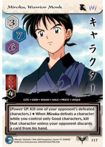 InuYasha TCG | Miroku, Warrior Monk (Foil) - Tousou #117 | The Nerd Merchant