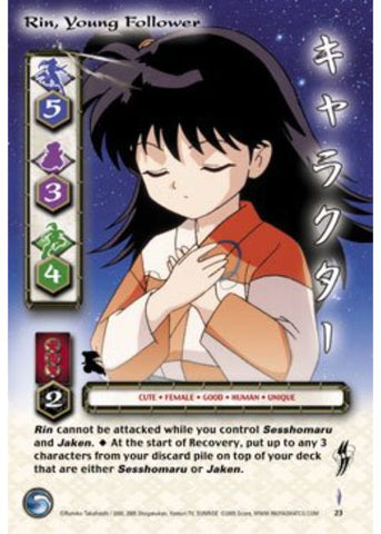 InuYasha TCG | Rin, Young Follower - Yokai #23 | The Nerd Merchant