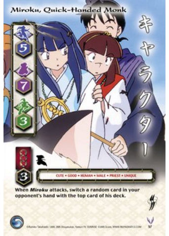 InuYasha TCG | Miroku, Quick-Handed Monk - Yokai #57 | The Nerd Merchant