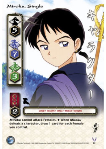 InuYasha TCG | Miroku, Single - Yokai #63 | The Nerd Merchant