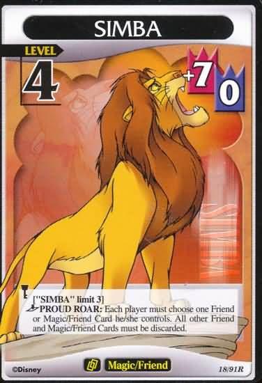 Kingdom Hearts TCG |Simba Lv4 - Base Set #18/91| The Nerd Merchant