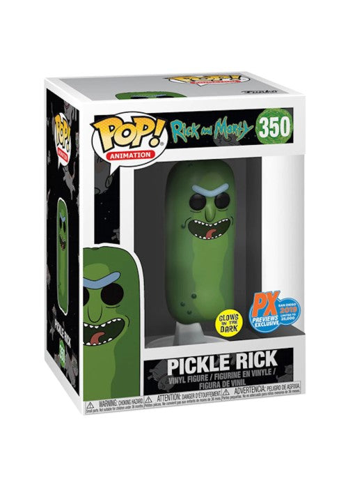 Funko Pop | Pickle Rick (Glow in the Dark) [PX] - Animation #350 [EUC] | The Nerd Merchant