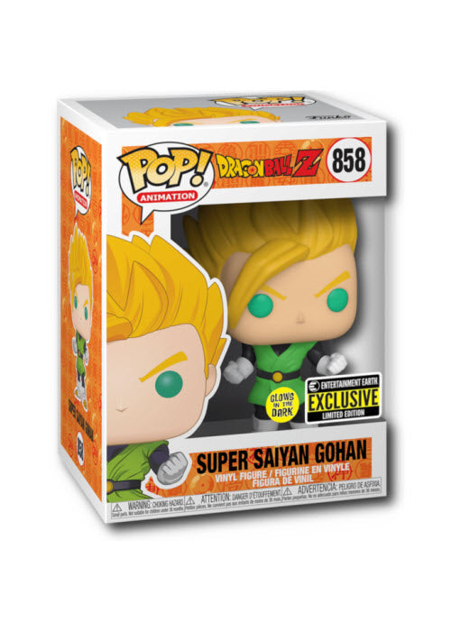 Funko Pop | Super Saiyan Gohan (Glows in the Dark) [Ent Earth] - Dragonball Z #858 [EUC] | The Nerd Merchant