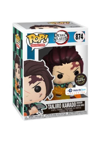 Funko Pop | Tanjiro Kamado (Hinokami Kagura Dance) [Galactic] (Chase) (Glow in the Dark) - Demon Slayer #867 [EUC] | The Nerd Merchant