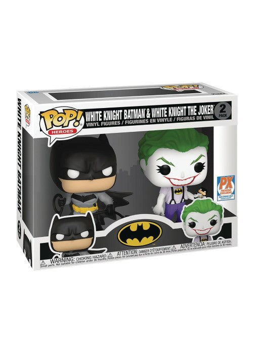 Pop! Vinyl | White Knight Batman & White Knight The Joker [PX] - DC Heroes 2-Pack | The Nerd Merchant