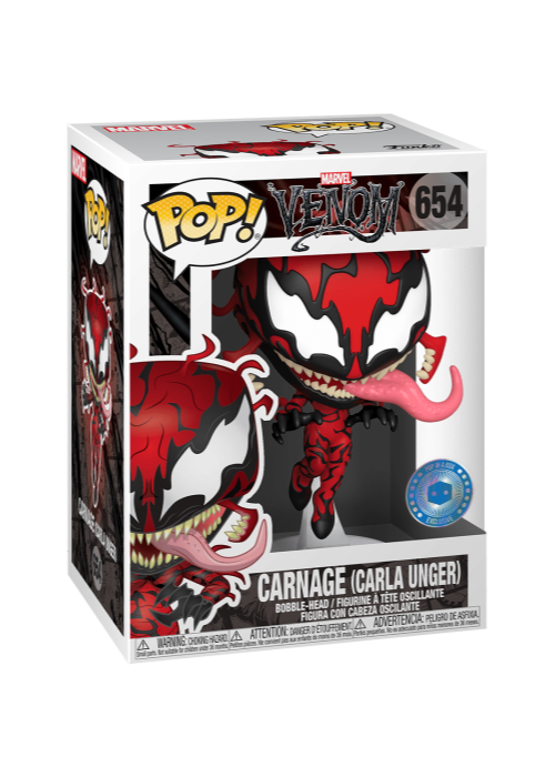Pop! Vinyl | Carnage (Carla Unger) [Pop In A Box] - Marvel #654 | The Nerd Merchant