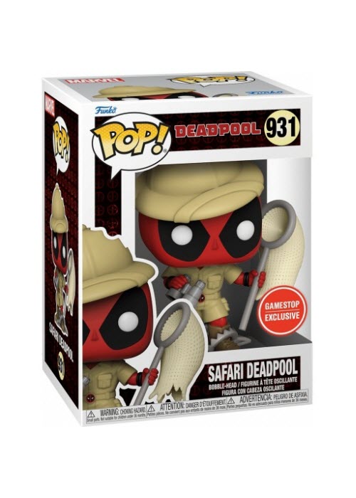 Funko Pop | Safari Deadpool [Game Stop] - Marvel #931 [EUC] | The Nerd Merchant