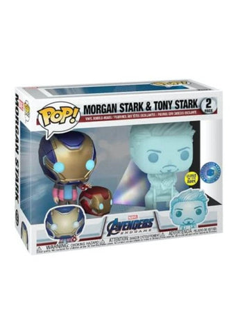 Funko Pop | Morgan Stark & Tony Stark (Glows) [PIB] - Avengers Endgame 2-Pack [EUC] | The Nerd Merchant