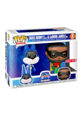 Funko Pop | Bugs Bunny as Batman & LeBron James as Robin [Target] - Space Jam 2-Pack [EUC] | The Nerd Merchant