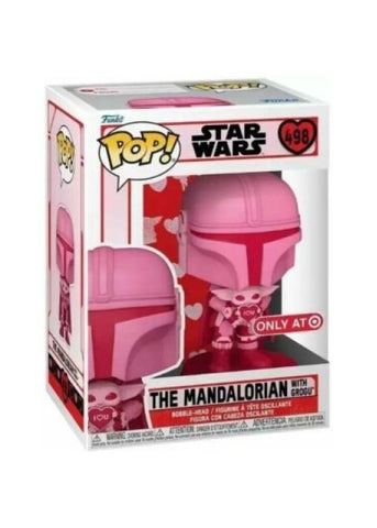 Funko Pop | The Mandalorian with Grogu [Target] - Star Wars #498 [EUC] | The Nerd Merchant