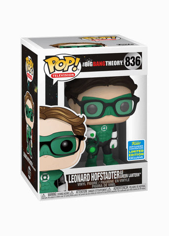 Funko Pop | Leonard Hofstadter as Green Lantern [Summer Con] - The Big Bang Theory  #836 [EUC] | The Nerd Merchant