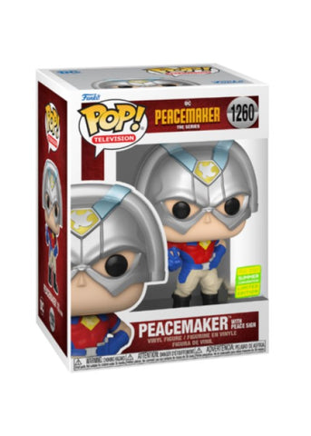 Funko Pop | Peacemaker with Peace Sign [Summer 2022] - Peacemaker #1260 [EUC] | The Nerd Merchant