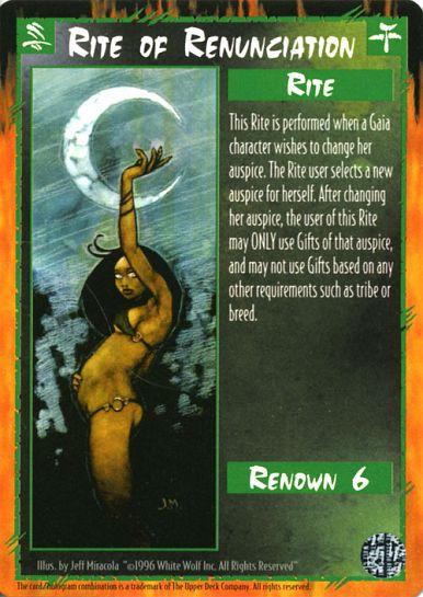 Rage CCG |Rite of Renunciation - Legacy of the Tribes | The Nerd Merchant