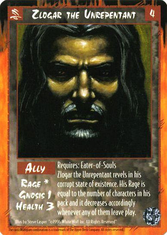 Rage CCG |Zlogar The Unrepentant - Legacy of the Tribes | The Nerd Merchant