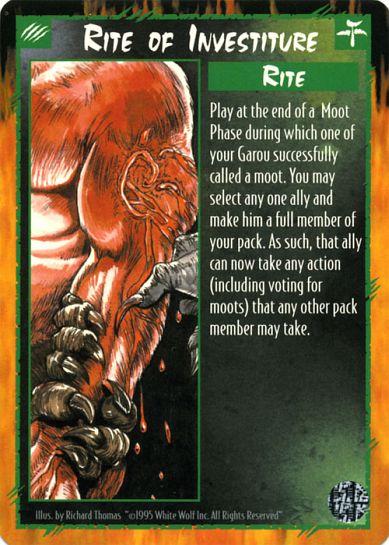 Rage CCG |Rite of Investiture - Limited | The Nerd Merchant